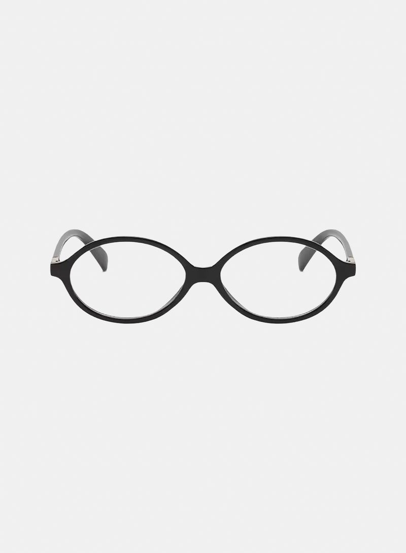 korico Trivon Transparent Black Full Rim Oval Sunglasses - Image 1